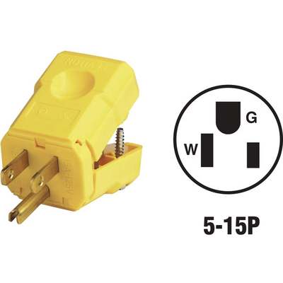 15A YEL NYLON CORD PLUG