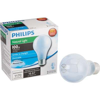 2PK 72W WHT HAL BULB