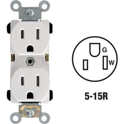 15A WH TAMP RESIS OUTLET