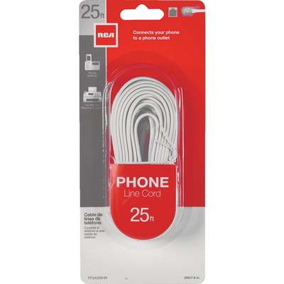 25' Wht Phone Cord