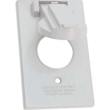 1.406" 1G WHTVERWP COVER