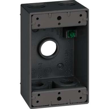 1/2" 5-HLE 1G GRY WP BOX