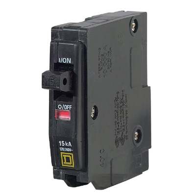 Square D QO 15A Single-Pole Standard Trip Circuit Breaker