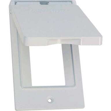 1G WHT VRT GFCI WP COVER