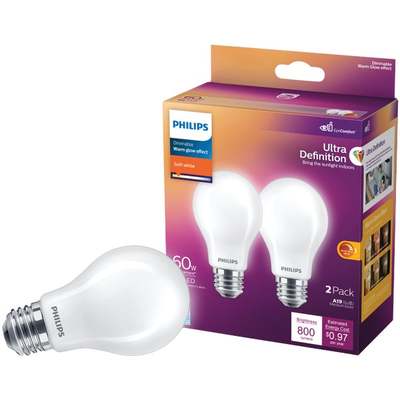 2PK 60W A19 SW LED BULB