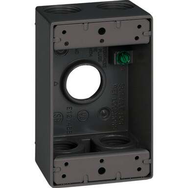 3/4" 5-HLE 1G GRY WP BOX