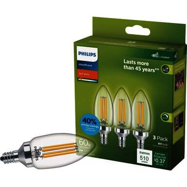 3PK 60W B11 SW LED BULB