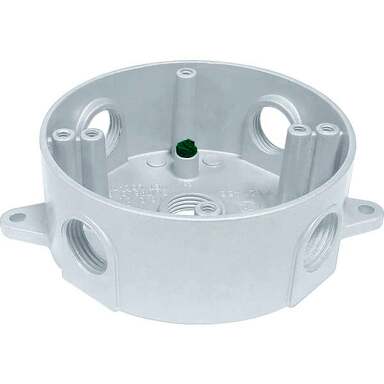 1/2" WHT 5HLE RND WP BOX
