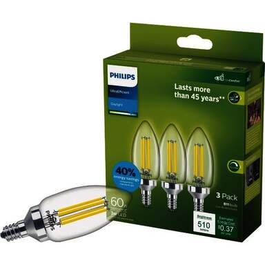 3PK 60W B11 DL LED BULB