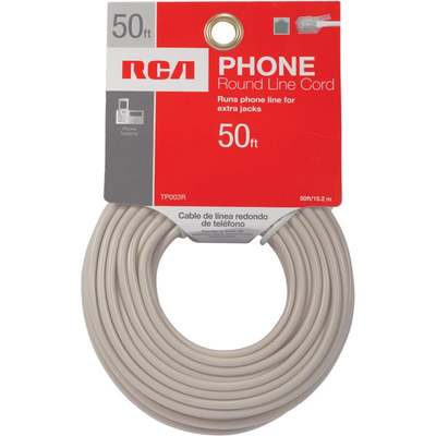 50' IVORY PHONE WIRE
