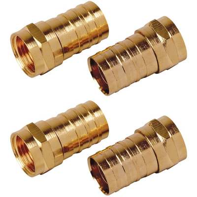 RCA Heavy Duty Coaxial F-Connector (4-Pack)
