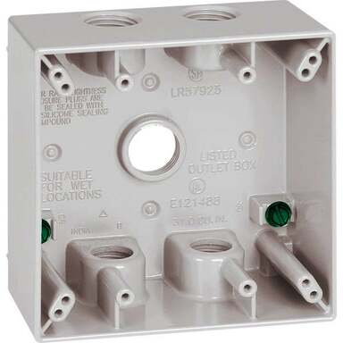 1/2" 5-HLE 2G WHT WP BOX