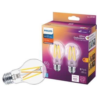 2PK 8.5W A19 WG LED BULB