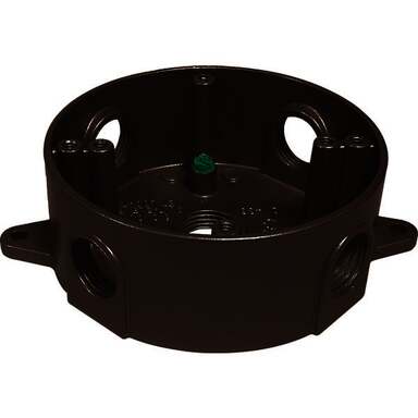 1/2" BRZ 5HLE RND WP BOX