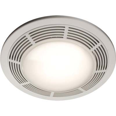 750 ROUND WHITE BATH FAN/LIGHT