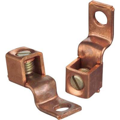 2PK MECH LUG OFFSET 2-8 AWG 1/4"
