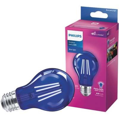 Philips Blue A19 Medium 4W Indoor/Outdoor LED Decorative Party Light Bulb