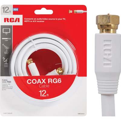 CABLE COAX RG6 WHITE 12