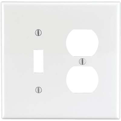 WHT REC/TOG MW WALLPLATE