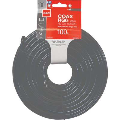 100' BLACK RG6 COAX CABLE