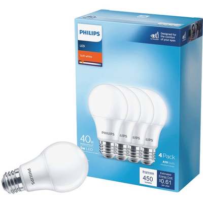 4PK 5W/40W SW LED BULB