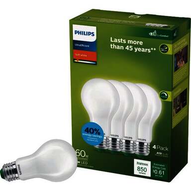 4PK 60W A19 SWFR LEDBULB