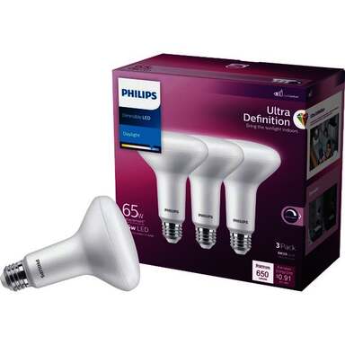 3PK 65W BR30 DL LED BULB