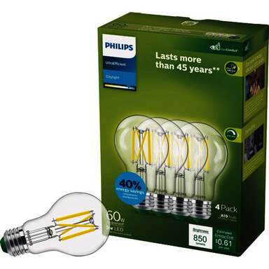 4PK 60W A19 DLCL LEDBULB