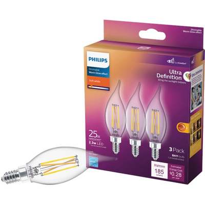 3PK 25W BA11 WG LED BULB