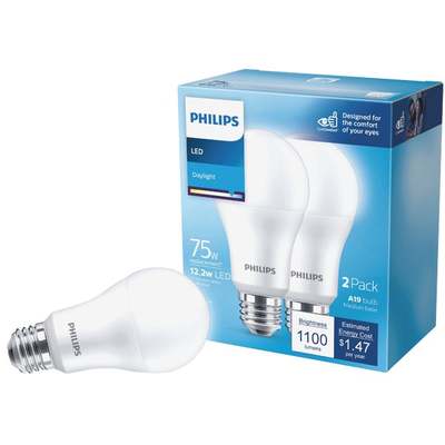 2PK 75W A19 DL LED BULB