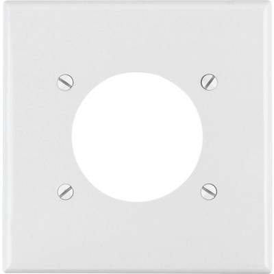 WHT 2GNG FLSH WALLPLATE