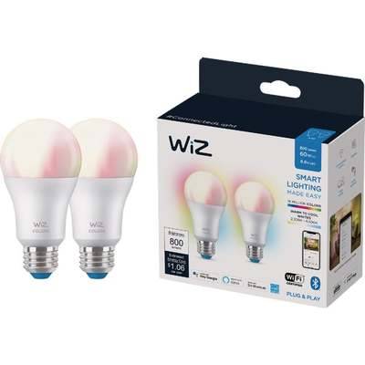 WIZ 2PK 60WA19LED SMART BULB