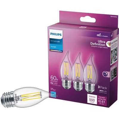 3pk 60w Ba11 Dl Led Bulb