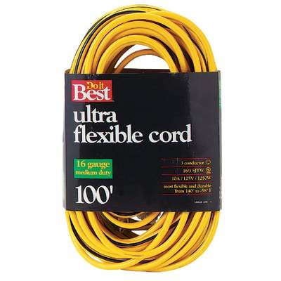 100'16/3 YELLOW EXT CORD