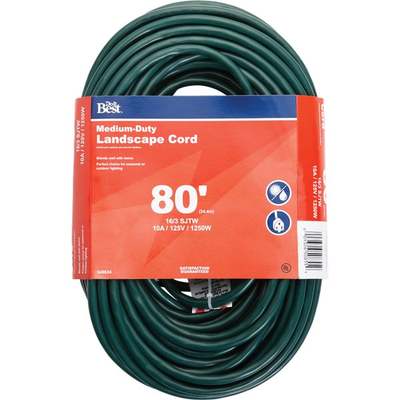 CORD EXT 80'16-3 GRN OUTDOOR