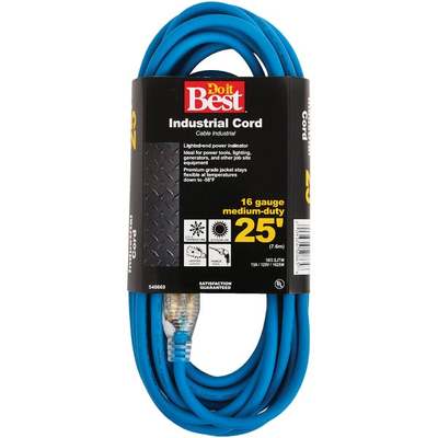 25' 16/3 BLUE EXT CORD