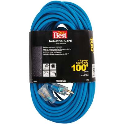 100' 14/3 BLUE EXT CORD