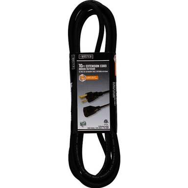 10' 16/3 BLK EXT CORD