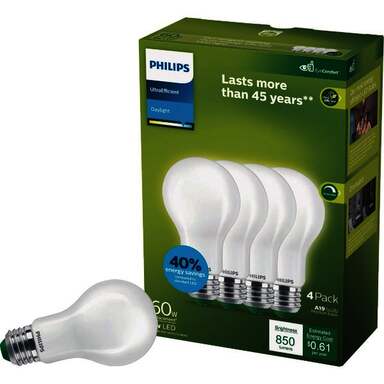 4PK 60W A19 DLFR LEDBULB