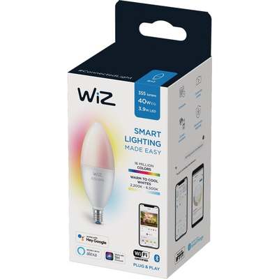 Wiz 40w B12 Cnd Wifi Color Bulb