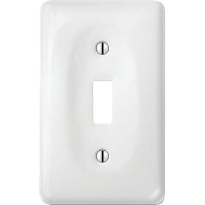 WHT/CERM 1TGL WALL PLATE