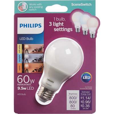 60W A19 SSWCH LED BULB