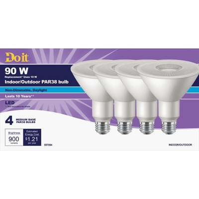 4PK 90W DL FLOOD LED BULB 5K