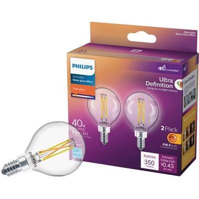 2PK 40W G16.5WG LED BULB