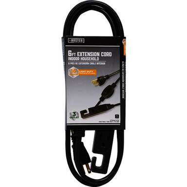 6' 16/3 BLK EXT CORD