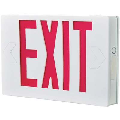 RED LED EXIT W/BATTERY