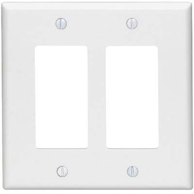 WHT 2-GFI WALL PLATE OVERSIZED