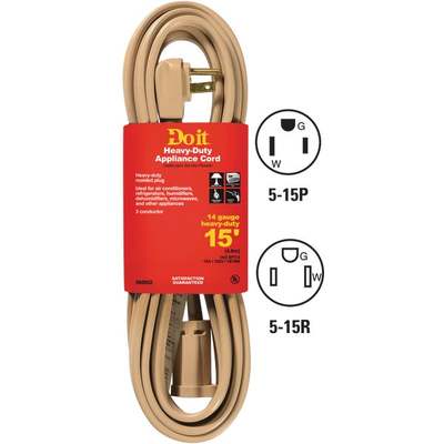 15' 14/3 BEIGE A/C CORD