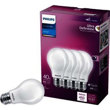4PK 5W DL A19 LED BULB