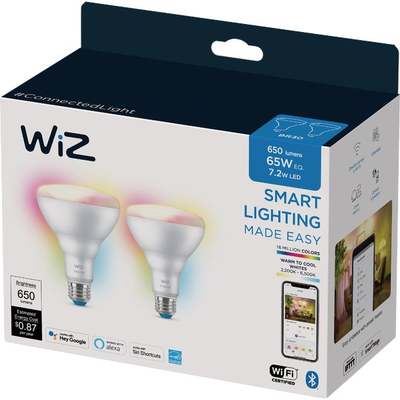 2PK 65WBR30 LEDSMRT BULB